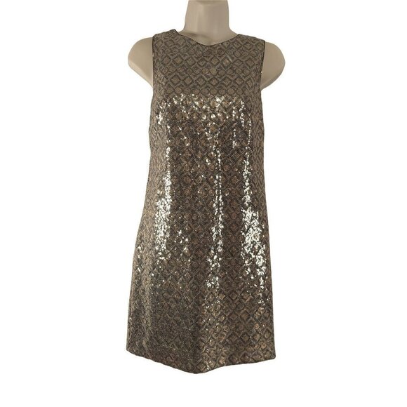 Banana Republic Black & Silver Sequin Formal Party Dress - Picture 3 of 7